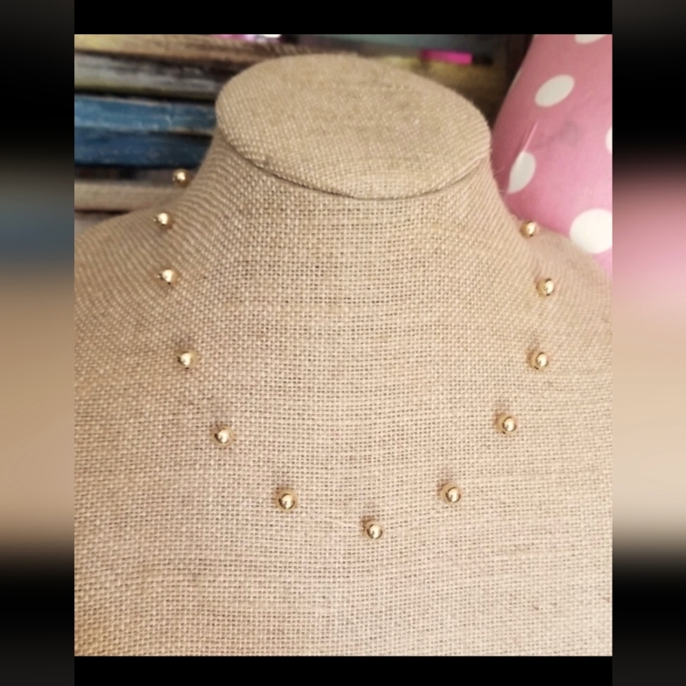 14k Yellow gold Ball invisible illusion floating station Pendant necklace qvc - Picture 3 of 11